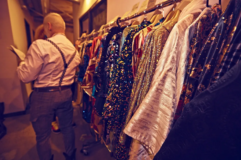 Sylvain Brochu at the clothing rack